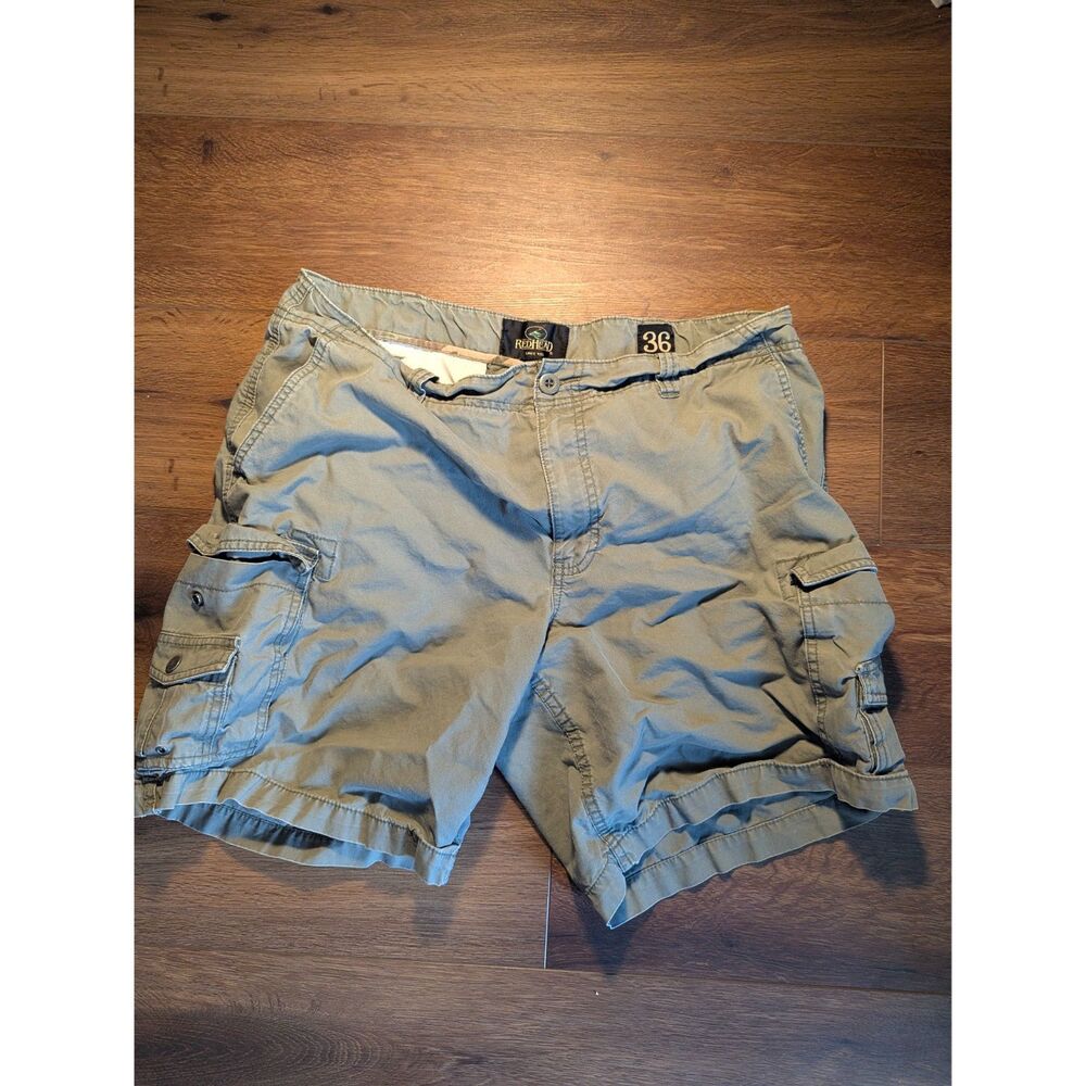 Red Head Mens Olive Green Cargo Shorts Size: 36